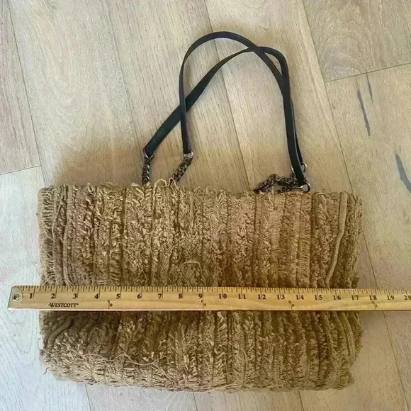 Zara Frayed Fabric Shopper Beige Women Zara - Picture 3 of 7